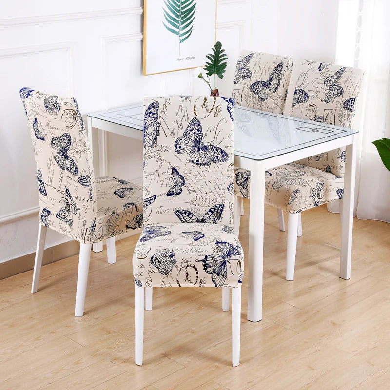 Boho Stretch-Stuhlbezug – Bedruckter Elastischer Esszimmerstuhl-Schutz