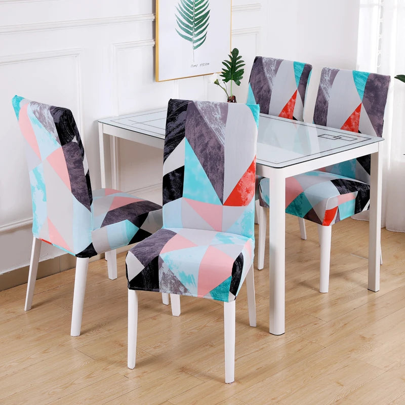 Boho Stretch-Stuhlbezug – Bedruckter Elastischer Esszimmerstuhl-Schutz