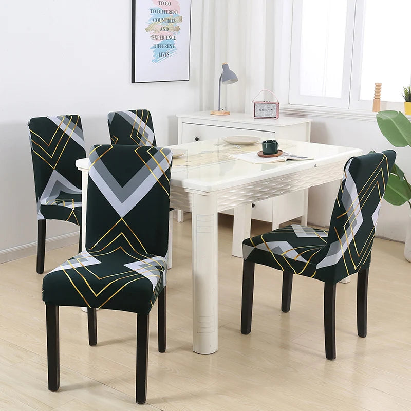 Boho Stretch-Stuhlbezug – Bedruckter Elastischer Esszimmerstuhl-Schutz