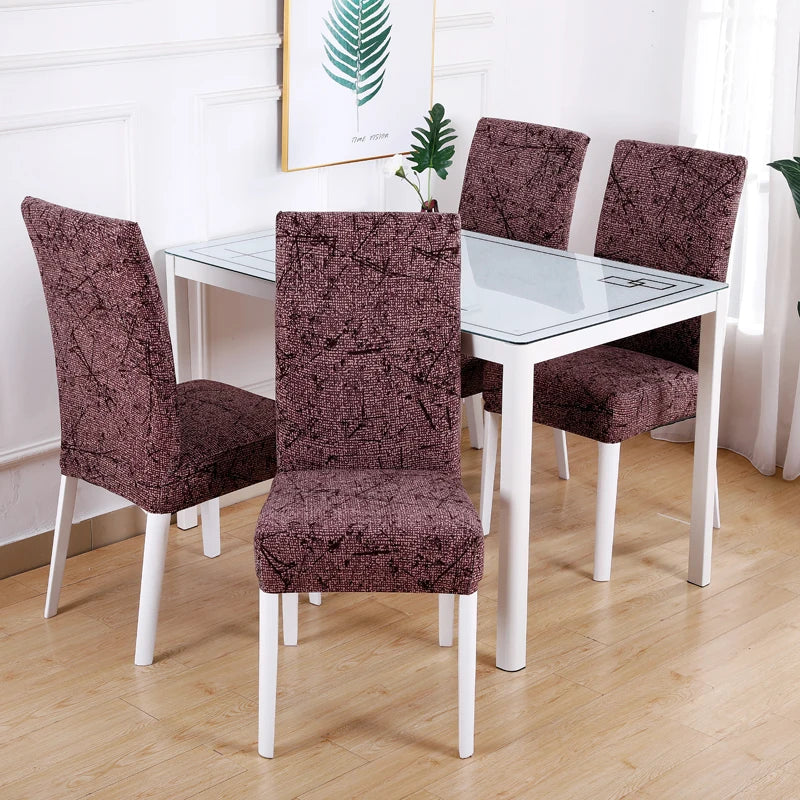 Boho Stretch-Stuhlbezug – Bedruckter Elastischer Esszimmerstuhl-Schutz
