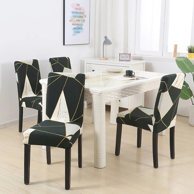 Boho Stretch-Stuhlbezug – Bedruckter Elastischer Esszimmerstuhl-Schutz