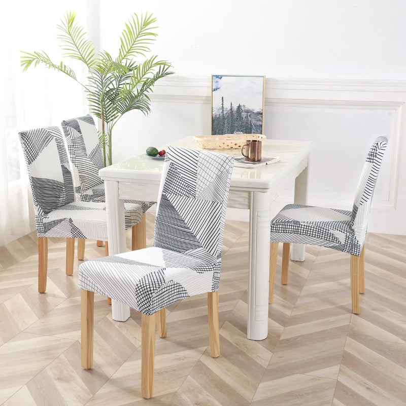 Boho Stretch-Stuhlbezug – Bedruckter Elastischer Esszimmerstuhl-Schutz