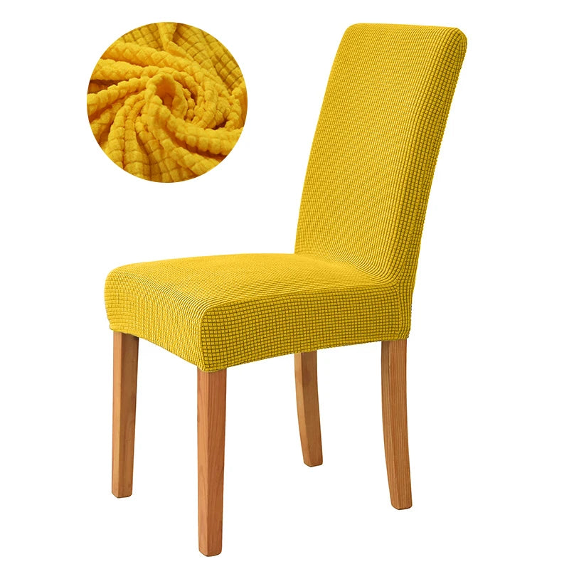 Dicker Jacquard Stretch-Stuhlbezug – Elastischer Esszimmerstuhl-Schutz
