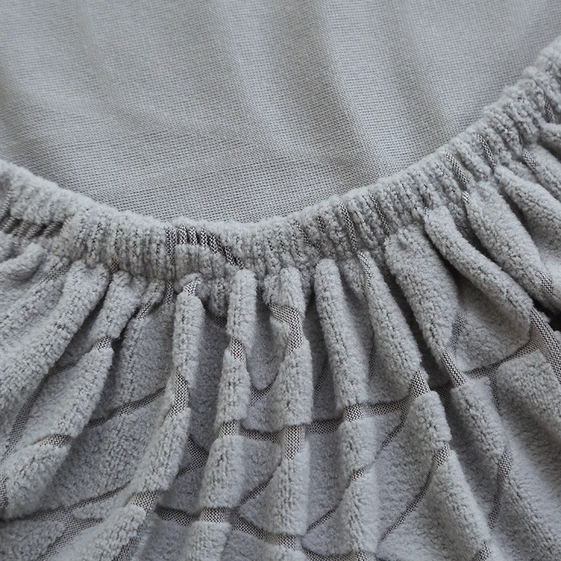 Blatt-Jacquard Stretch-Stuhlbezug – Spandex Esszimmerstuhl Schutzhülle