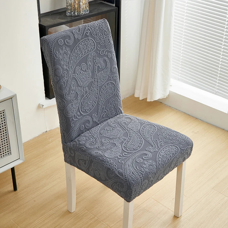 Jacquard Stretch-Stuhlbezug – Waschbarer Esszimmerstuhl-Schutz