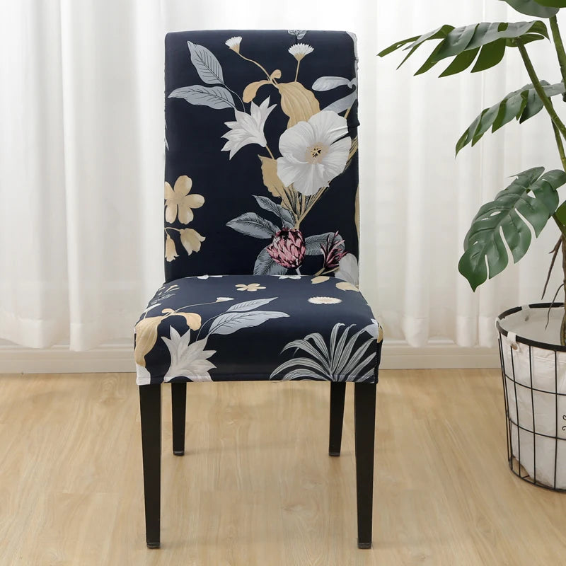 Boho Stretch-Stuhlbezug – Bedruckter Elastischer Esszimmerstuhl-Schutz