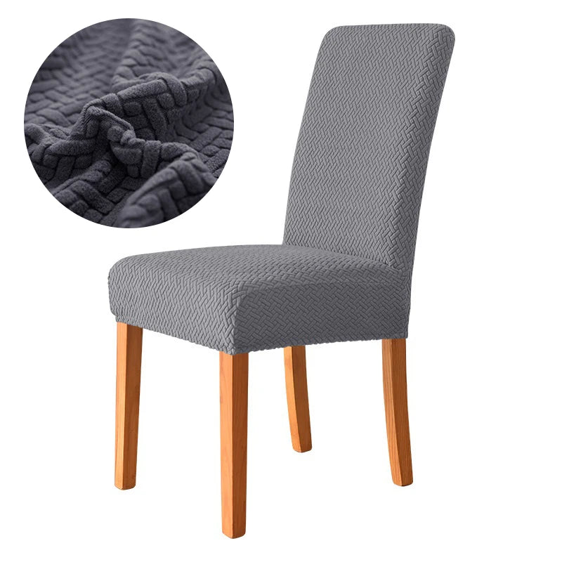 Dicker Jacquard Stretch-Stuhlbezug – Elastischer Esszimmerstuhl-Schutz