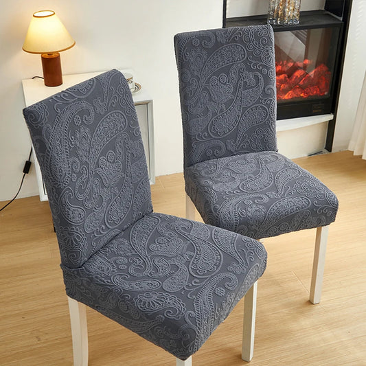 Jacquard Stretch-Stuhlbezug – Waschbarer Esszimmerstuhl-Schutz