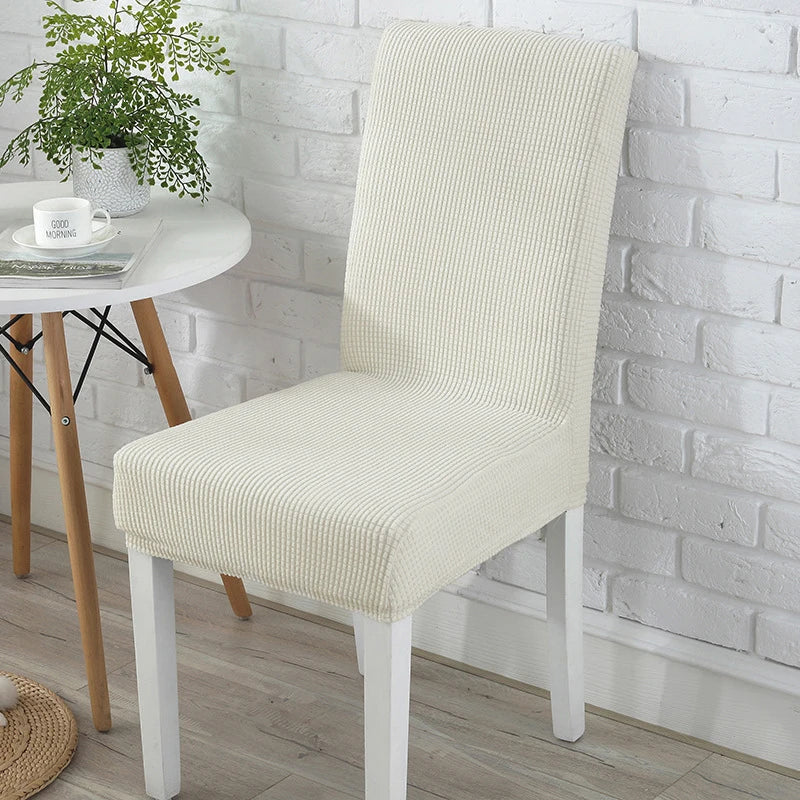 Dicker Jacquard Stretch-Stuhlbezug – Elastischer Esszimmerstuhl-Schutz