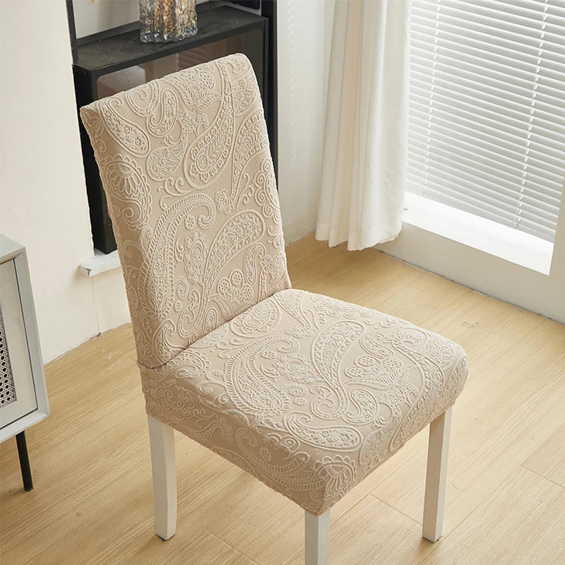 Jacquard Stretch-Stuhlbezug – Waschbarer Esszimmerstuhl-Schutz