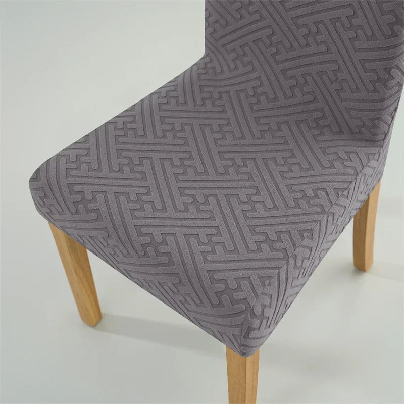 Jacquard Stretch-Stuhlbezug – Schmutzabweisender Esszimmerstuhl-Schutz