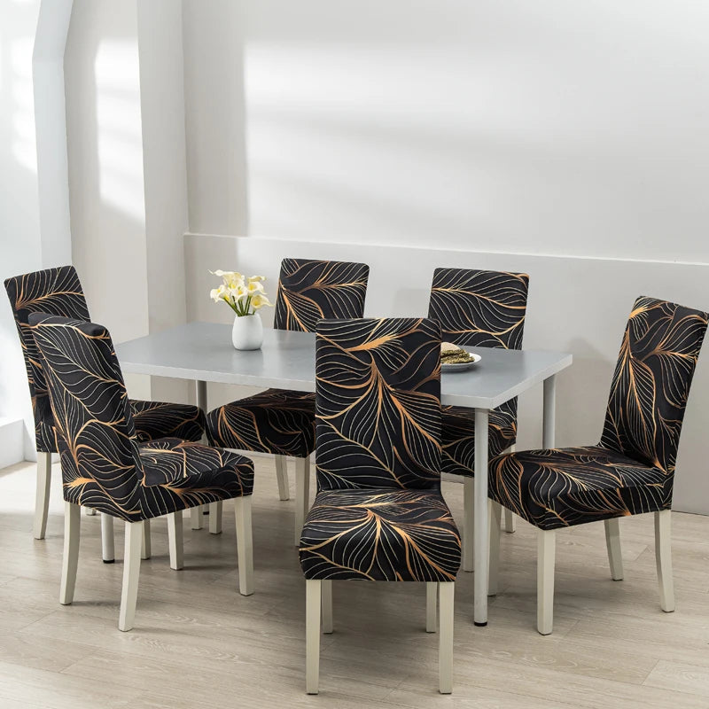 Boho Stretch-Stuhlbezug – Bedruckter Elastischer Esszimmerstuhl-Schutz
