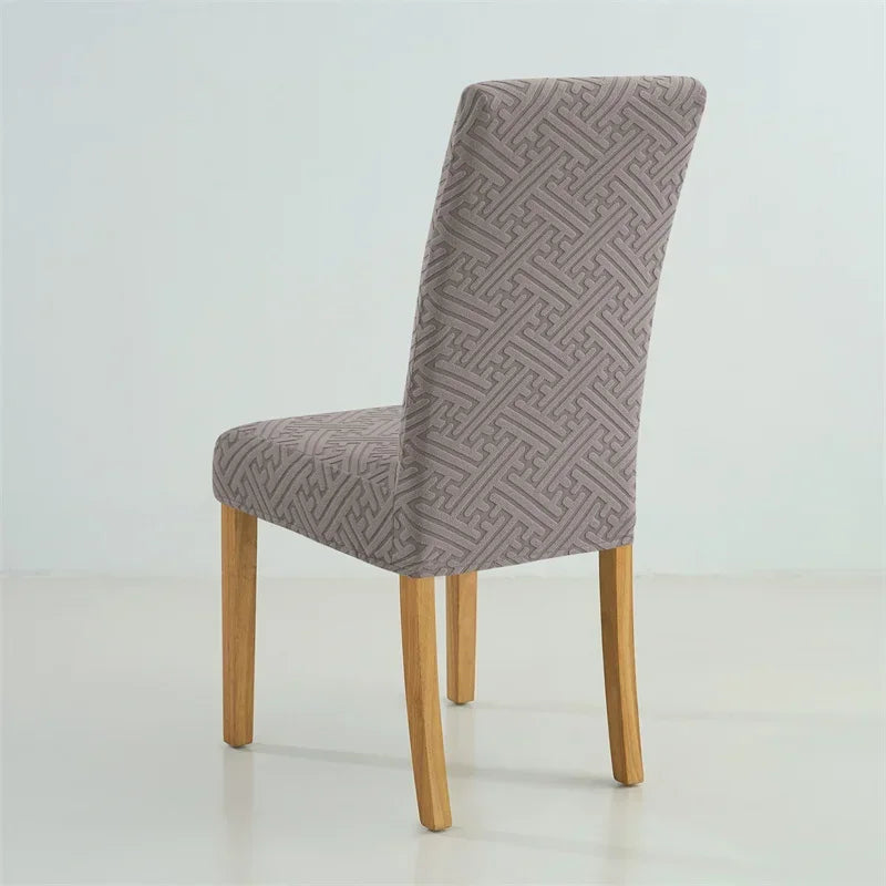 Jacquard Stretch-Stuhlbezug – Schmutzabweisender Esszimmerstuhl-Schutz
