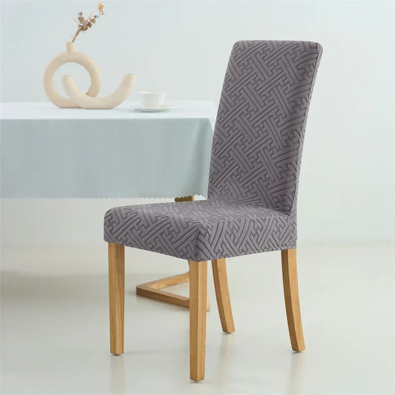 Jacquard Stretch-Stuhlbezug – Schmutzabweisender Esszimmerstuhl-Schutz
