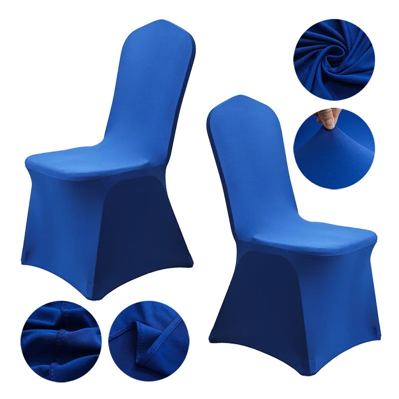 Weiße Stretch-Stuhlbezüge – 6er-Set Spandex Bankett Stuhlhussen