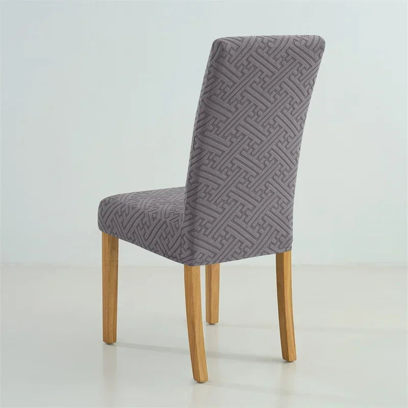 Jacquard Stretch-Stuhlbezug – Schmutzabweisender Esszimmerstuhl-Schutz