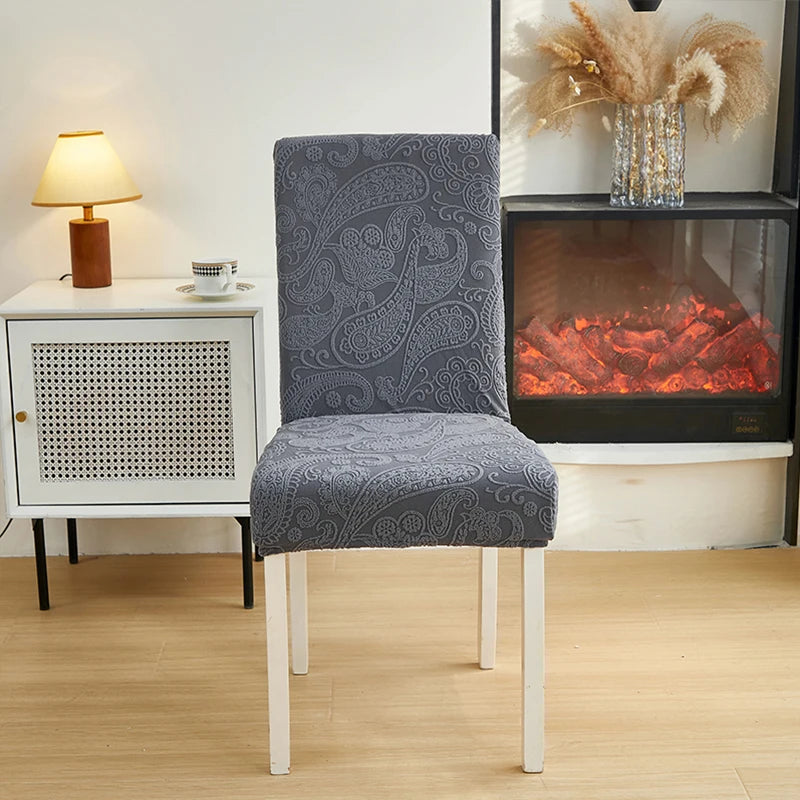 Jacquard Stretch-Stuhlbezug – Waschbarer Esszimmerstuhl-Schutz