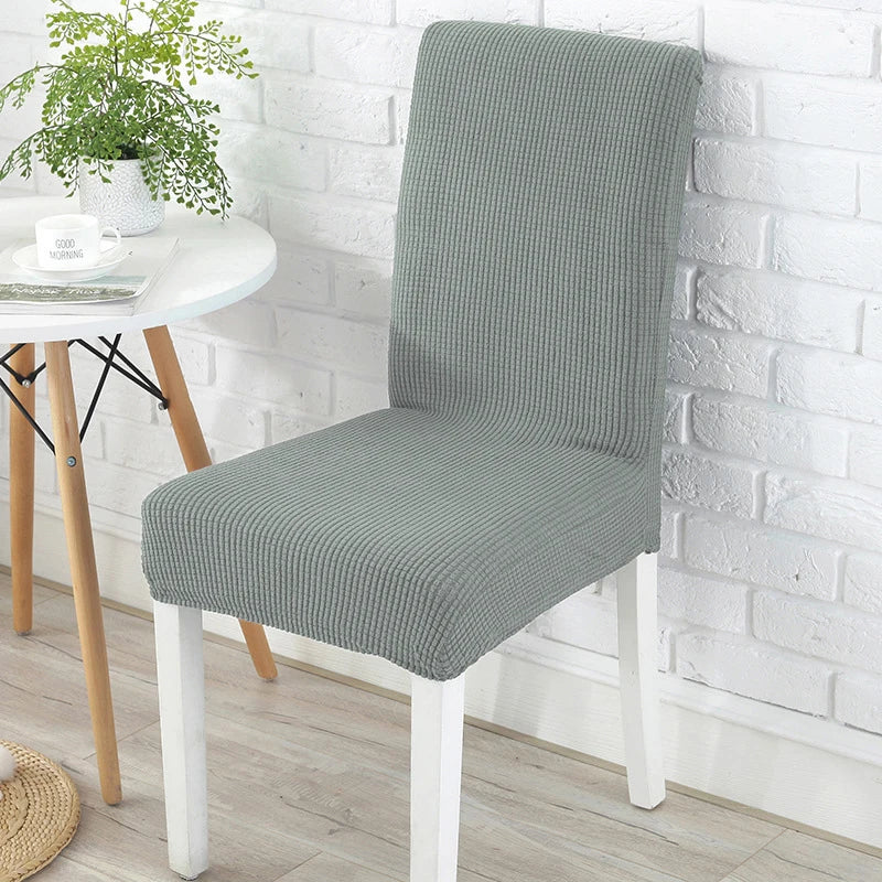 Dicker Jacquard Stretch-Stuhlbezug – Elastischer Esszimmerstuhl-Schutz