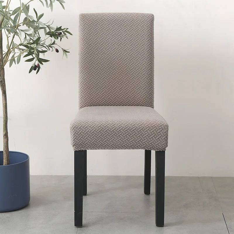Dicker Jacquard Stretch-Stuhlbezug – Elastischer Esszimmerstuhl-Schutz