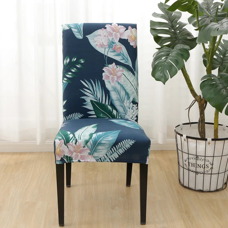 Boho Stretch-Stuhlbezug – Bedruckter Elastischer Esszimmerstuhl-Schutz