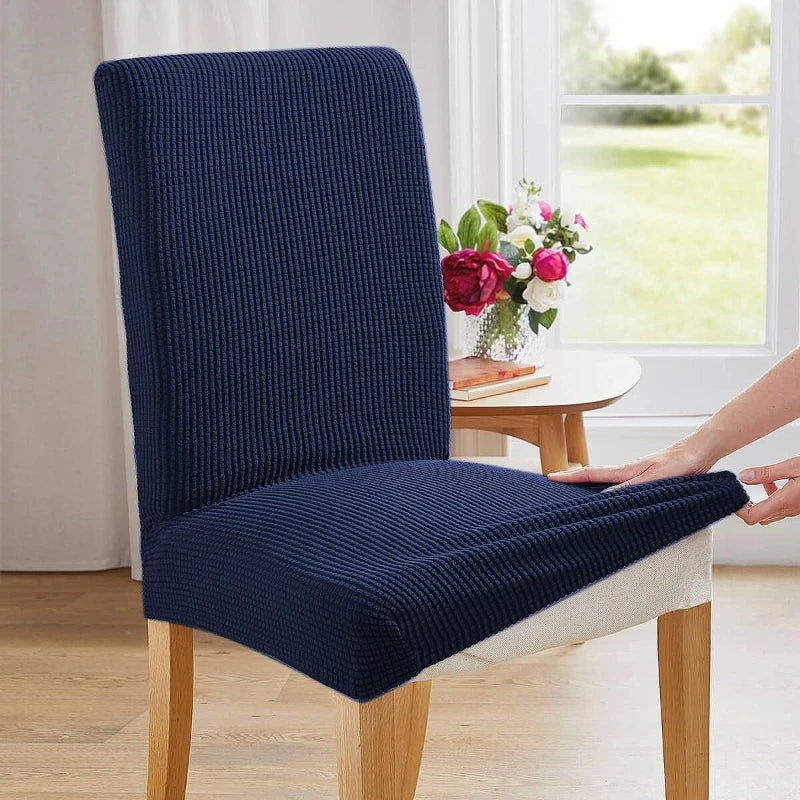 Jacquard Stretch-Stuhlbezug – Waschbare Spandex Esszimmerstuhl-Husse
