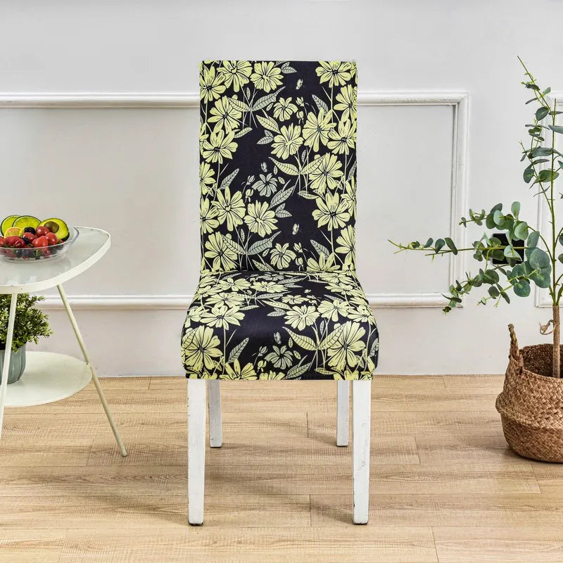 Boho Stretch-Stuhlbezug – Bedruckter Elastischer Esszimmerstuhl-Schutz