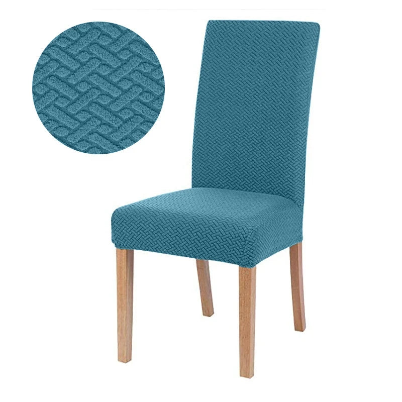 Dicker Jacquard Stretch-Stuhlbezug – Elastischer Esszimmerstuhl-Schutz