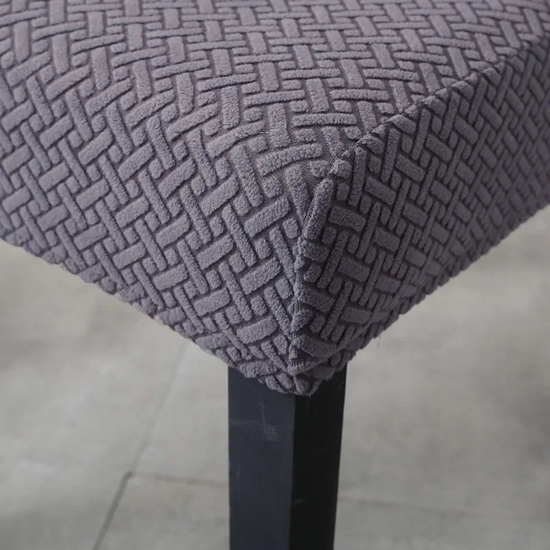 Dicker Jacquard Stretch-Stuhlbezug – Elastischer Esszimmerstuhl-Schutz