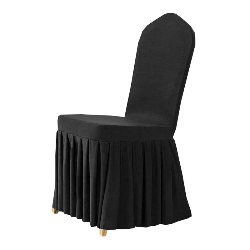 Stretch Spandex Stuhlhusse – Einfarbiger Stuhlbezug mit Rock für Events