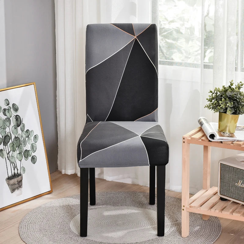 Boho Stretch-Stuhlbezug – Bedruckter Elastischer Esszimmerstuhl-Schutz
