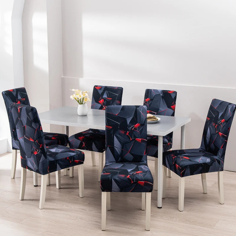 Boho Stretch-Stuhlbezug – Bedruckter Elastischer Esszimmerstuhl-Schutz
