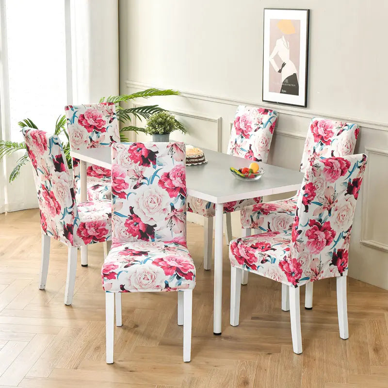 Boho Stretch-Stuhlbezug – Bedruckter Elastischer Esszimmerstuhl-Schutz