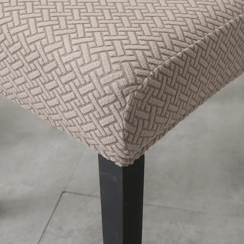 Dicker Jacquard Stretch-Stuhlbezug – Elastischer Esszimmerstuhl-Schutz