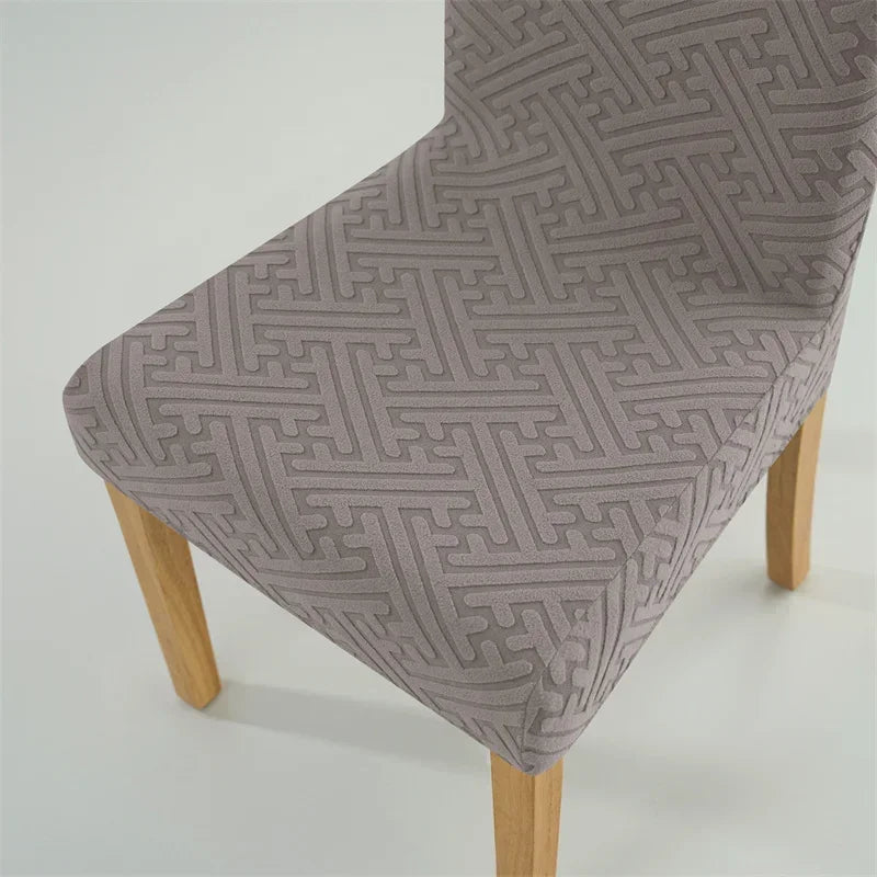Jacquard Stretch-Stuhlbezug – Schmutzabweisender Esszimmerstuhl-Schutz