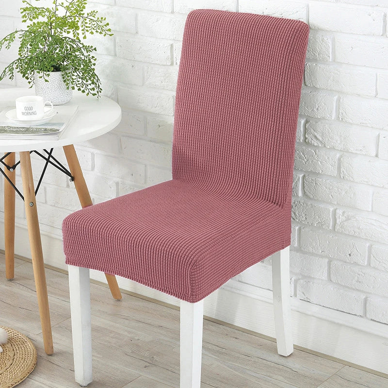 Dicker Jacquard Stretch-Stuhlbezug – Elastischer Esszimmerstuhl-Schutz