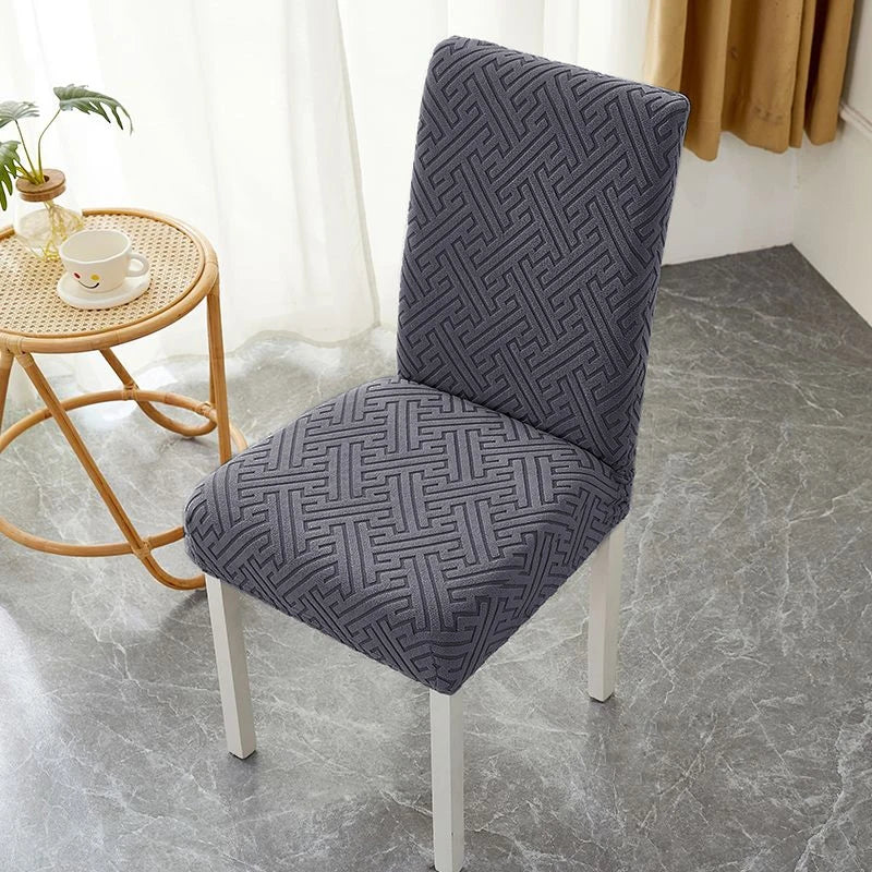 Jacquard Stretch-Stuhlbezug – Schmutzabweisender Esszimmerstuhl-Schutz