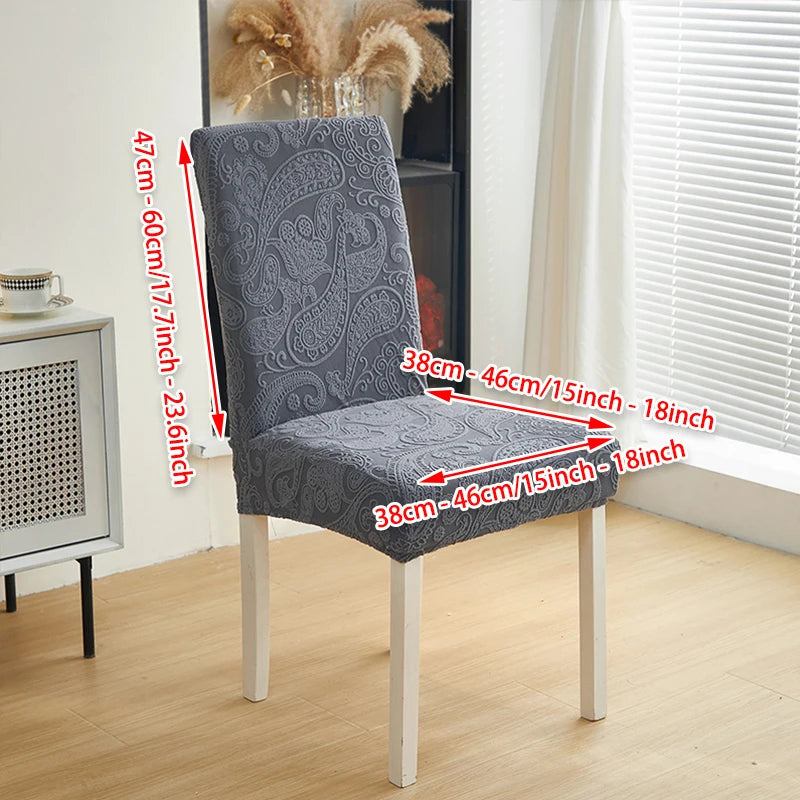 Jacquard Stretch-Stuhlbezug – Waschbarer Esszimmerstuhl-Schutz