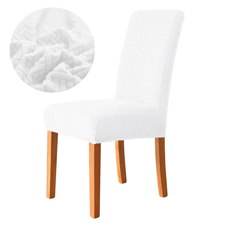 Dicker Jacquard Stretch-Stuhlbezug – Elastischer Esszimmerstuhl-Schutz