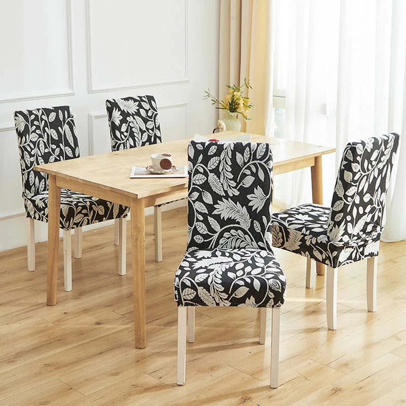 Jacquard Stretch-Stuhlbezug – Waschbarer Esszimmerstuhl-Schutz