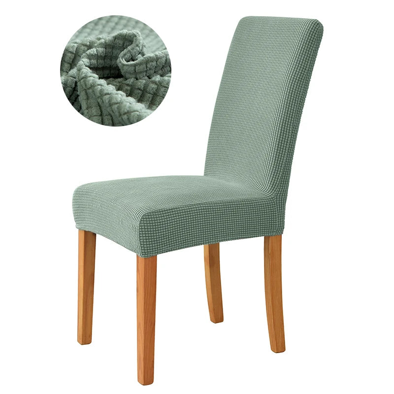 Dicker Jacquard Stretch-Stuhlbezug – Elastischer Esszimmerstuhl-Schutz