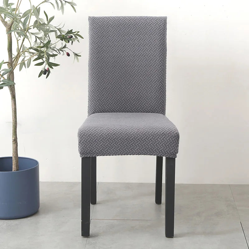 Dicker Jacquard Stretch-Stuhlbezug – Elastischer Esszimmerstuhl-Schutz