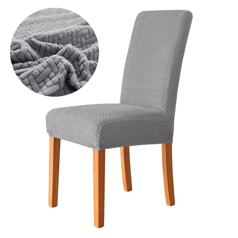 Dicker Jacquard Stretch-Stuhlbezug – Elastischer Esszimmerstuhl-Schutz