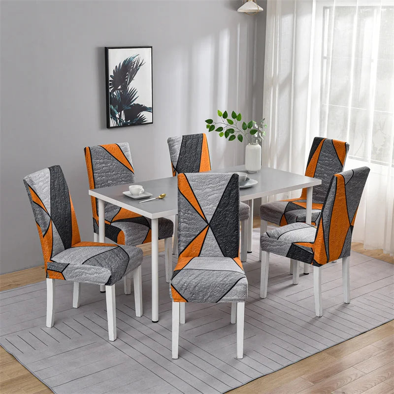 Boho Stretch-Stuhlbezug – Bedruckter Elastischer Esszimmerstuhl-Schutz
