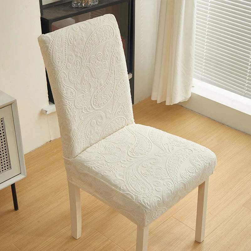 Jacquard Stretch-Stuhlbezug – Waschbarer Esszimmerstuhl-Schutz