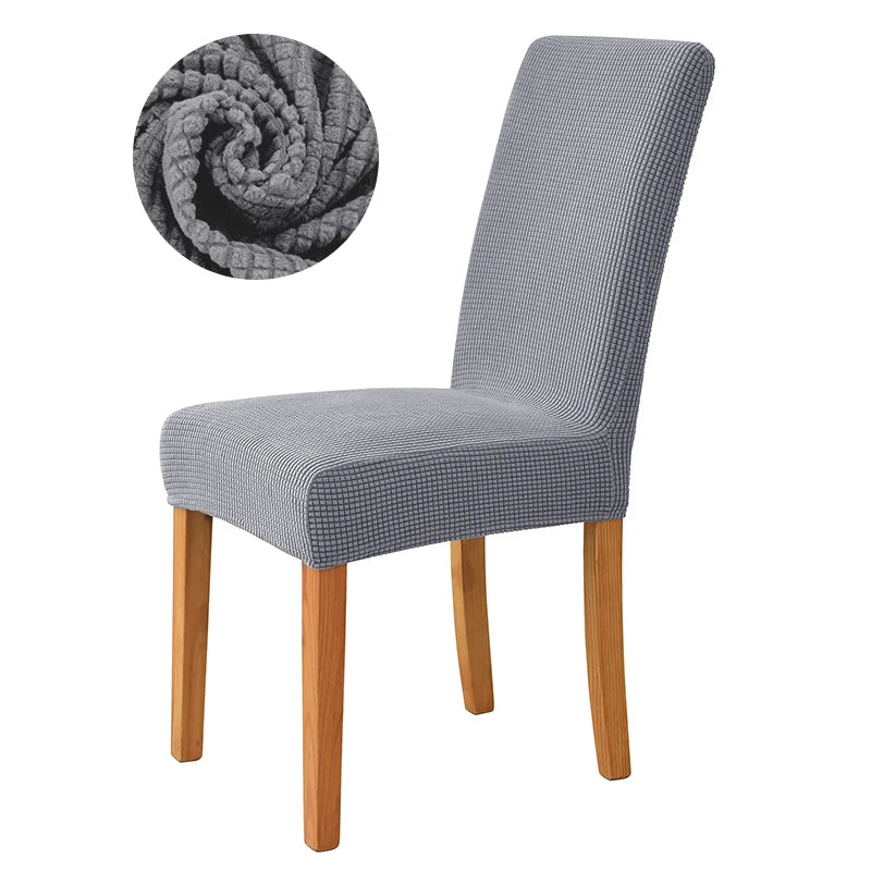 Dicker Jacquard Stretch-Stuhlbezug – Elastischer Esszimmerstuhl-Schutz