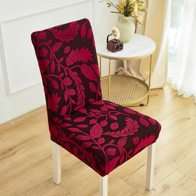 Jacquard Stretch-Stuhlbezug – Waschbarer Esszimmerstuhl-Schutz