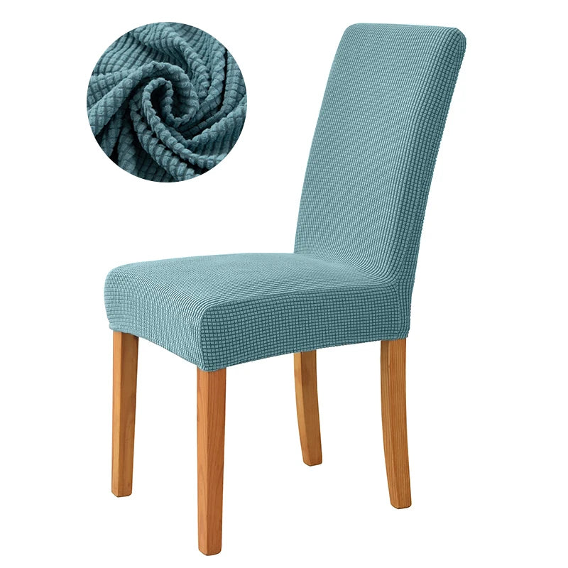 Dicker Jacquard Stretch-Stuhlbezug – Elastischer Esszimmerstuhl-Schutz