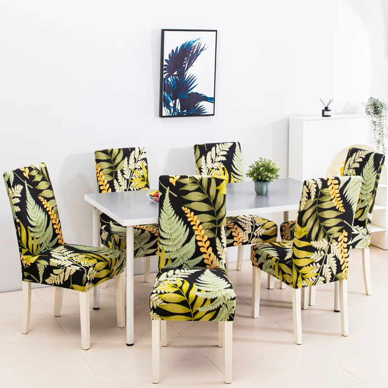 Boho Stretch-Stuhlbezug – Bedruckter Elastischer Esszimmerstuhl-Schutz
