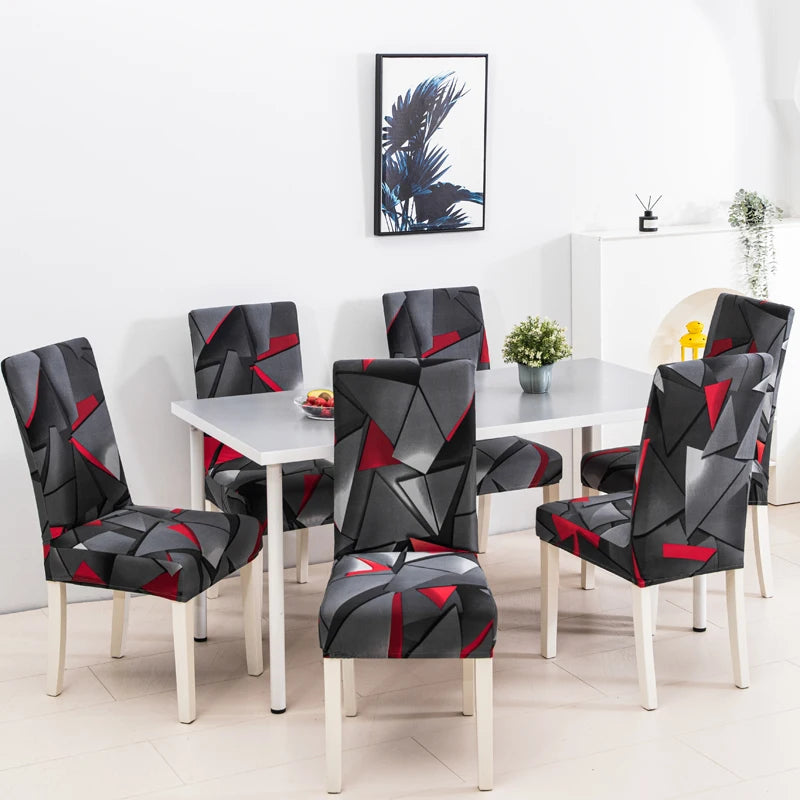 Boho Stretch-Stuhlbezug – Bedruckter Elastischer Esszimmerstuhl-Schutz