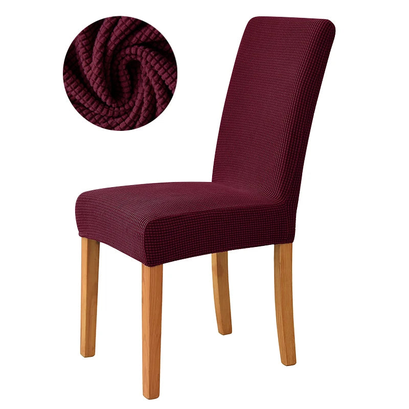 Dicker Jacquard Stretch-Stuhlbezug – Elastischer Esszimmerstuhl-Schutz